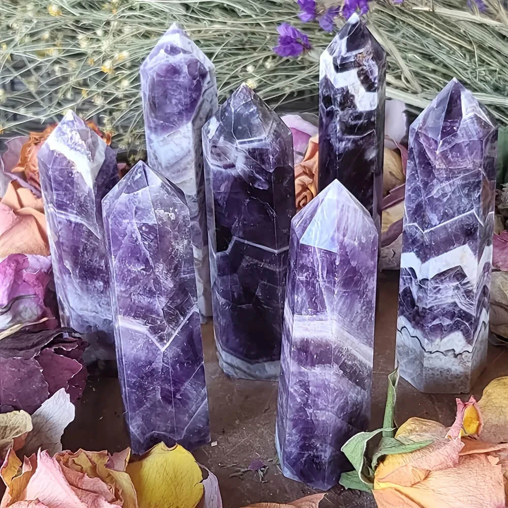 Purple Amethyst Crystal Tower