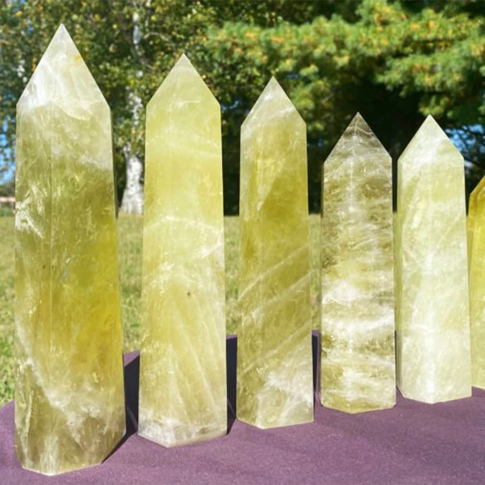 Yellow Calcite Crystal Tower